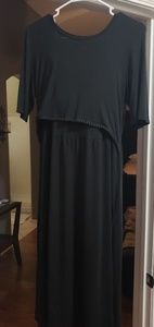 Undercover Mama Nursing Dress Large Black